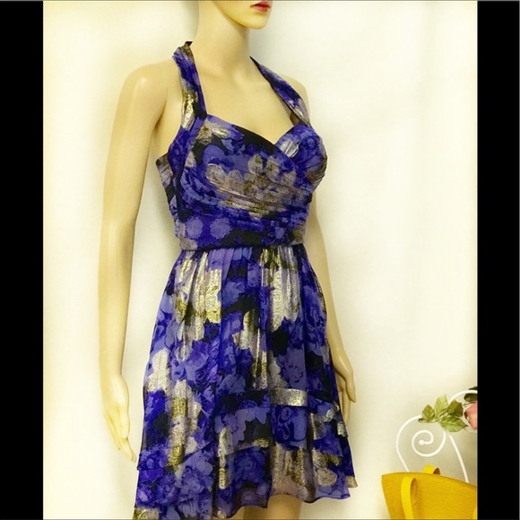 Nicole Miller purple dress size 4 - Picture 5 of 8